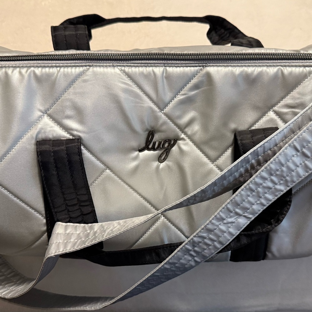 Lug Rowboat Silver Quilted Duffel Bag